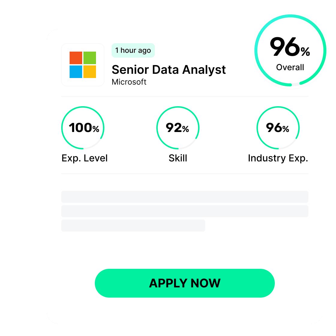 Resume-based job match preview